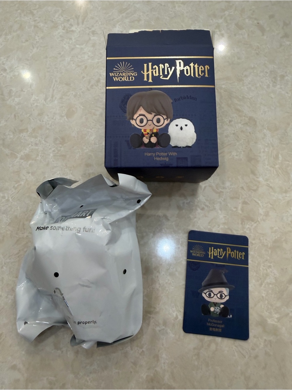 Harry Potter Collectible Figure with Hedwig - Navy Blue Box